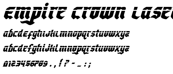 Empire Crown Laser Italic font